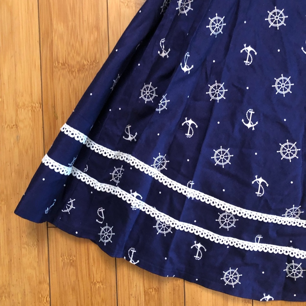 Voodoo Vixen Retro Sailor Nautical Novelty Anchor Sweetheart Navy Dress size 2 - Picture 6 of 10